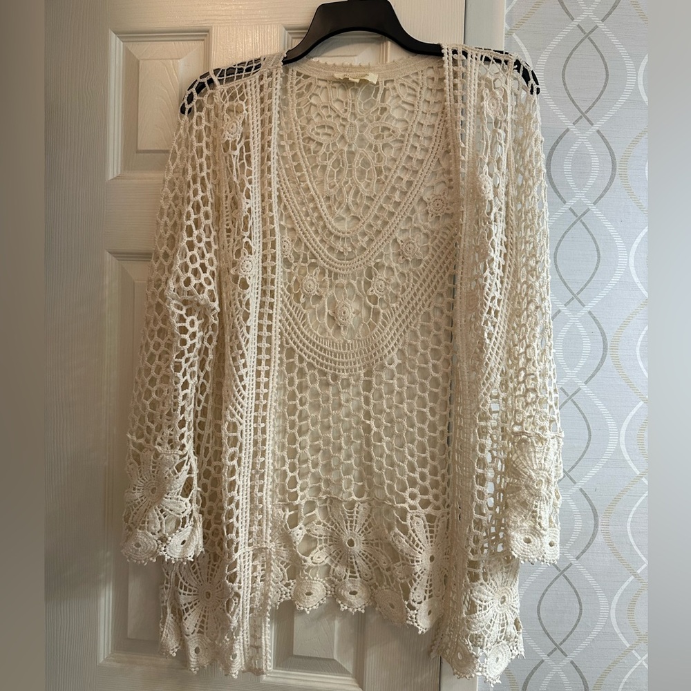 Rebellion Cream Crochet Cardigan